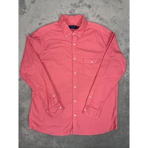 VINEYARD VINES Large Garment‎ Dyed Oxford Shirt Classic Fit LOBSTER REEF Pink